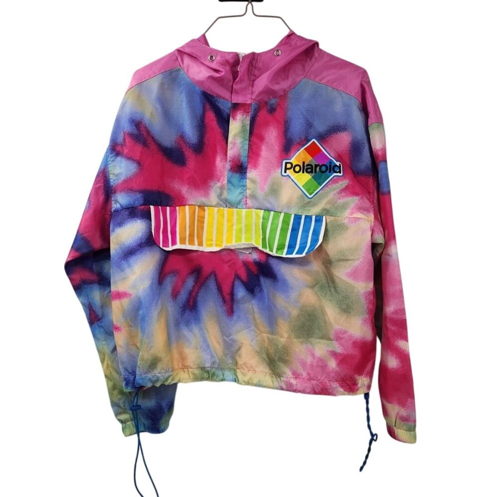 POLAROID Tie Dye Hooded Pullover - Women's Size Large
